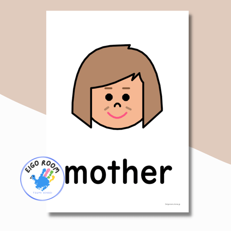 絵カード〈『New Horizon５・６』完全対応◎  Family Members Flashcards 家族ピクチャーカード〉 １２pages