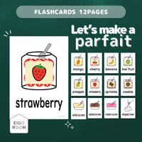 絵カード〈Make your own parfait! オリジナルパフェ作り・パフェトッピングピクチャーカード〉１２pages