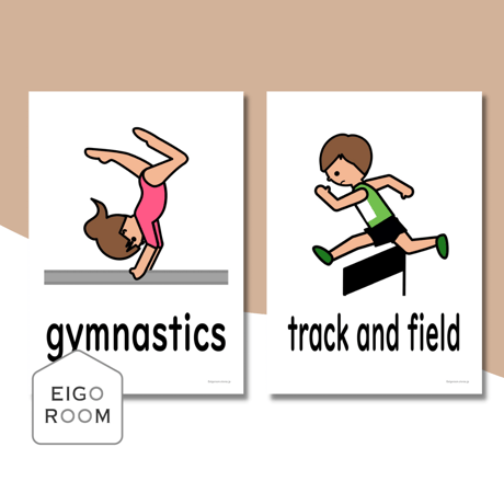 絵カード〈『New Horizon５・６』完全対応◎  Sports Flashcards スポーツピクチャーカード②〉 １２pages