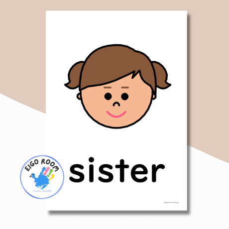 絵カード〈『New Horizon５・６』完全対応◎  Family Members Flashcards 家族ピクチャーカード〉 １２pages