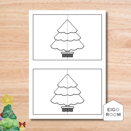 工作〈Christmas Pop-Up Card 飛び出すクリスマスカード②〉１page