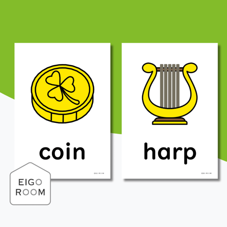 絵カード〈St. Patrick’s Day Flashcards 聖パトリックの祝日ピクチャーカード〉１３pages