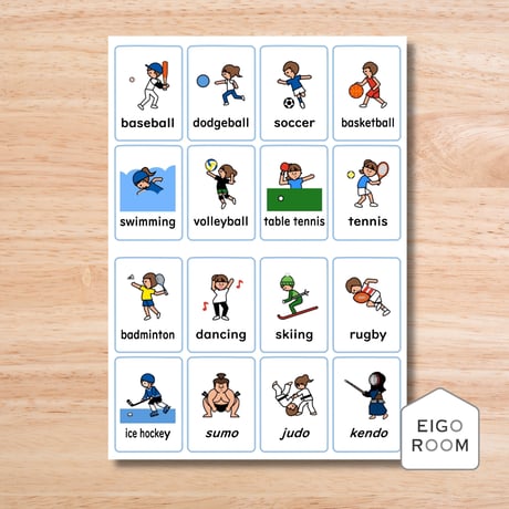 ミニカード〈Sports Mini Cards スポーツミニーカード１６種類〉 ２sets