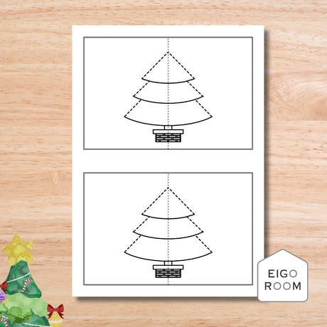 工作〈Christmas Pop-Up Card 飛び出すクリスマスカード①〉１page