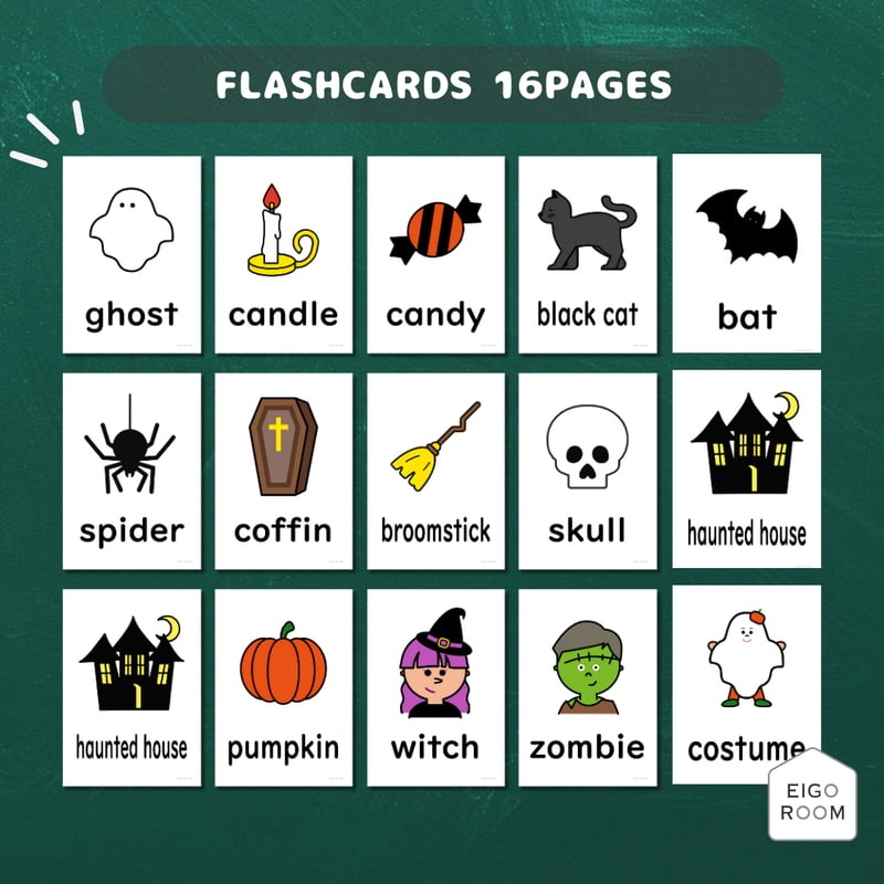 絵カード〈Halloween Flashcards ハロウィンピクチャーカード