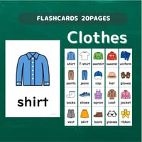 絵カード〈『New Horizon５・６』完全対応◎ Clothes Flashcards 洋服・衣類ピクチャーカード〉 ２０pages