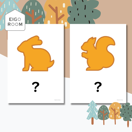 絵カード〈Forest Animal Cookies Flashcards 森の動物クッキーピクチャーカード〉 １２pages