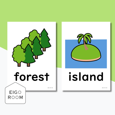 絵カード〈『Here We Go!５』完全対応◎  Nature Flashcards① 自然ピクチャーカード〉 １２pages