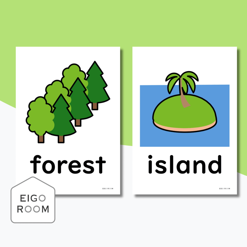絵カード〈『Here We Go!5』完全対応◎ Nature Flashcards① 自然