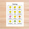 チャート〈『Let\'s try!１・２』8種類＋４種類  Feelings Chart 気持ちのチャート〉 1page