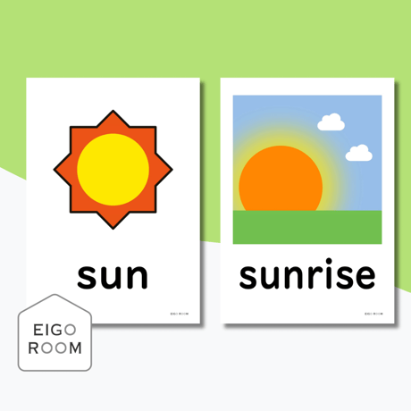絵カード〈『Here We Go!５』完全対応◎  Nature Flashcards②自然ピクチャーカード〉 ７pages