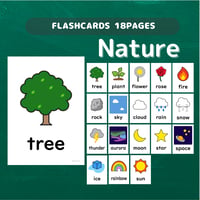 絵カード〈『New Horizon５・６』完全対応◎  Nature Flashcards② 自然ピクチャーカード〉 １８pages