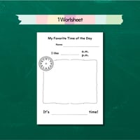 ワークシート〈My Favorite Time Routine Worksheet ぼくのお気に入りの時間> 1page