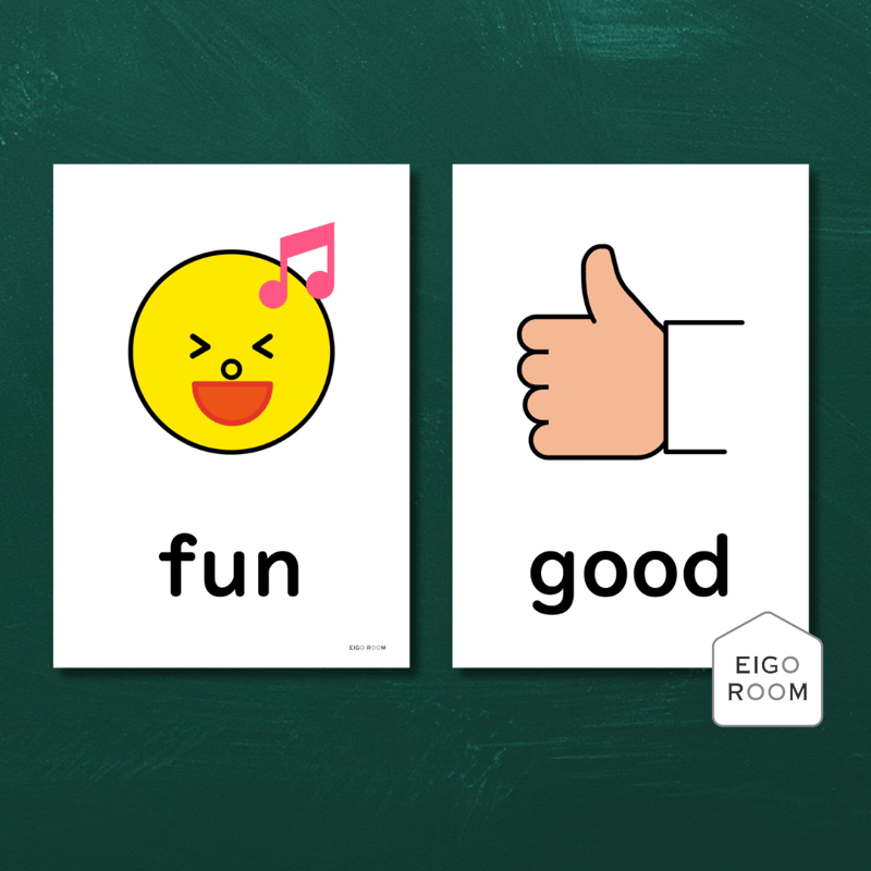 絵カード〈『Blue Sky5・6』完全対応◎ Adjectives Flashcards