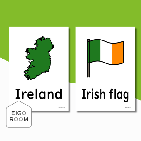 絵カード〈St. Patrick’s Day Flashcards 聖パトリックの祝日ピクチャーカード〉１３pages