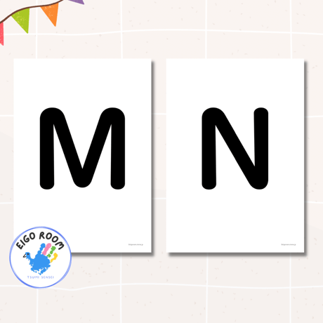 アルファベットカード〈 Uppercase Alphabet Flashcards 大文字アルファベットピクチャーカード〉 26pages