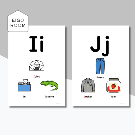 ポスター〈Alphabet Letters Poster アルファベットポスター〉 26pages