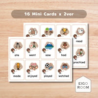 ミニカード〈Past Tense Mini Cards したこと・過去形ミニカード〉 １６種類２セット