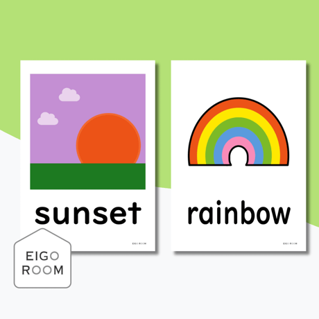 絵カード〈『Here We Go!５』完全対応◎  Nature Flashcards②自然ピクチャーカード〉 ７pages