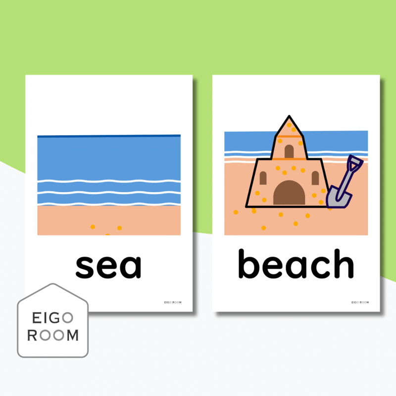 絵カード〈『Here We Go!5』完全対応◎ Nature Flashcards① 自然