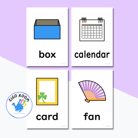 絵カード〈『New Horizon５・６』完全対応◎  Belongings Flashcards 身のまわりのもの・持ち物②ピクチャーカード〉 ３９pages