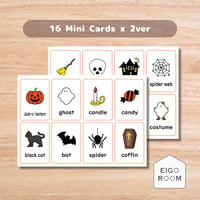 ミニカード〈Halloween Mini Cards ハロウィンミニカード〉１６種類２セット