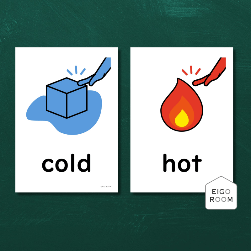 絵カード〈『Blue Sky5・6』完全対応◎ Adjectives Flashcards