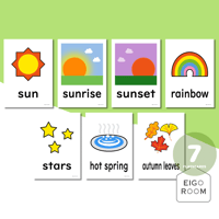 絵カード〈『Here We Go!５』完全対応◎  Nature Flashcards②自然ピクチャーカード〉 ７pages