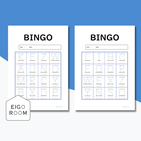 ビンゴ〈Uppercase Alphabet BINGO なぞり大文字ビンゴ〉１３pages