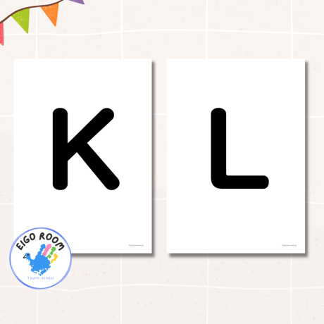 アルファベットカード〈 Uppercase Alphabet Flashcards 大文字アルファベットピクチャーカード〉 26pages