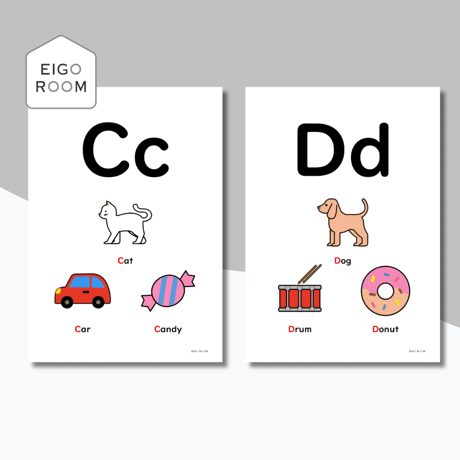 ポスター〈Alphabet Letters Poster アルファベットポスター〉 26pages