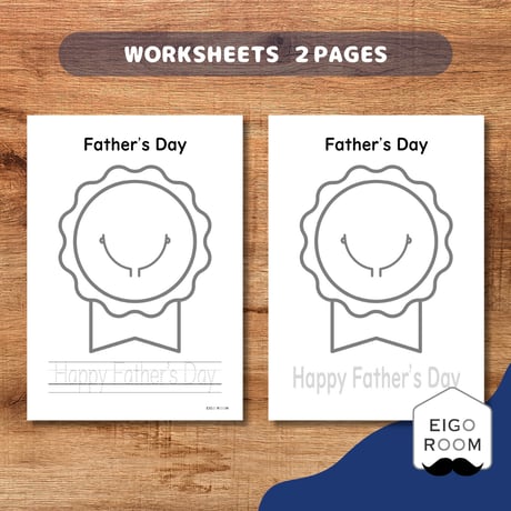ワークシートセット〈Father's Day Worksheets 父の日ワークシートセット〉 ４セット