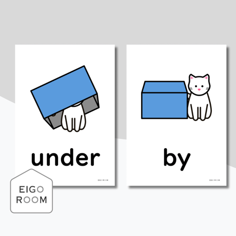 絵カード〈『Here We Go!５』完全対応◎ Directions Flashcards 位置・道案内ピクチャーカード〉 １２pages