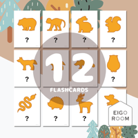 絵カード〈Forest Animal Cookies Flashcards 森の動物クッキーピクチャーカード〉 １２pages