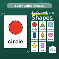 絵カード〈『Let's try!１』対応◎  Shapes Flashcards 形ピクチャーカード〉 8pages