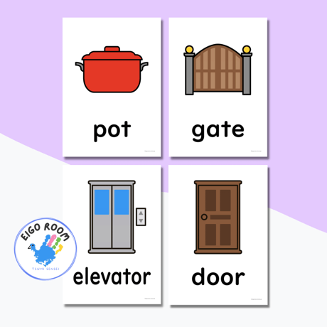 絵カード〈『New Horizon５・６』完全対応◎  Belongings Flashcards 身のまわりのもの・持ち物②ピクチャーカード〉 ３９pages