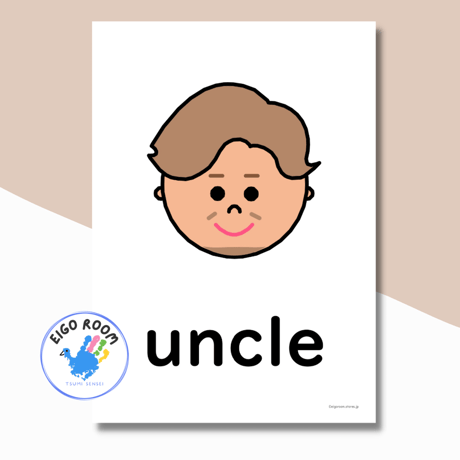 絵カード〈『New Horizon５・６』完全対応◎  Family Members Flashcards 家族ピクチャーカード〉 １２pages