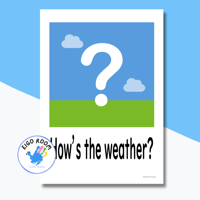 絵カード〈『Let's try!２』対応◎  "How’s the weather?"  Flashcard 天気はどう？ピクチャーカード〉 １page