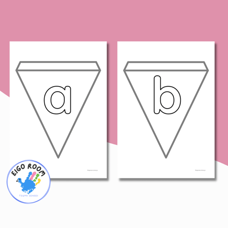 旗〈Lowercase Bunting 小文字の飾り旗〉 26pages