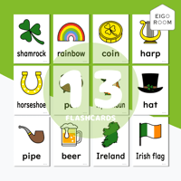 絵カード〈St. Patrick’s Day Flashcards 聖パトリックの祝日ピクチャーカード〉１３pages