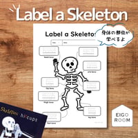 ワークシート〈Label a Skeleton! がいこつの身体の部位をなぞろう！ワークシート〉 １page