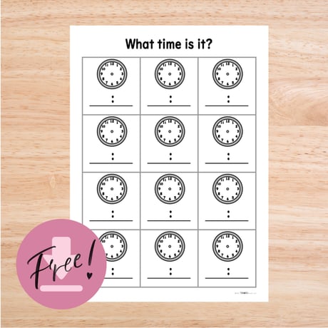 ワークシート〈Time Worksheet 時間フリーワークシート> 1page