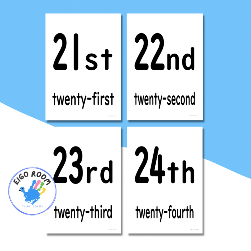 絵カード〈Dates Flashcards 日付ピクチャーカード〉 31pages | EIG