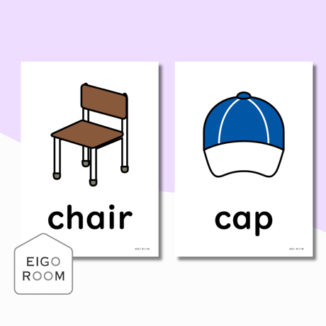 絵カード〈『Here We Go!５』完全対応◎  Belongings Flashcards 身のまわりのもの②ピクチャーカード〉 １２pages