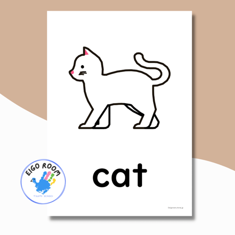 絵カード〈『Let's try!１』完全対応◎ Animals Flashcards 動物・虫ピクチャーカード〉 ５pages