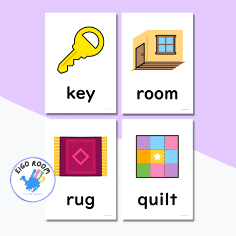 絵カード〈『New Horizon５・６』完全対応◎  Belongings Flashcards 身のまわりのもの・持ち物②ピクチャーカード〉 ３９pages