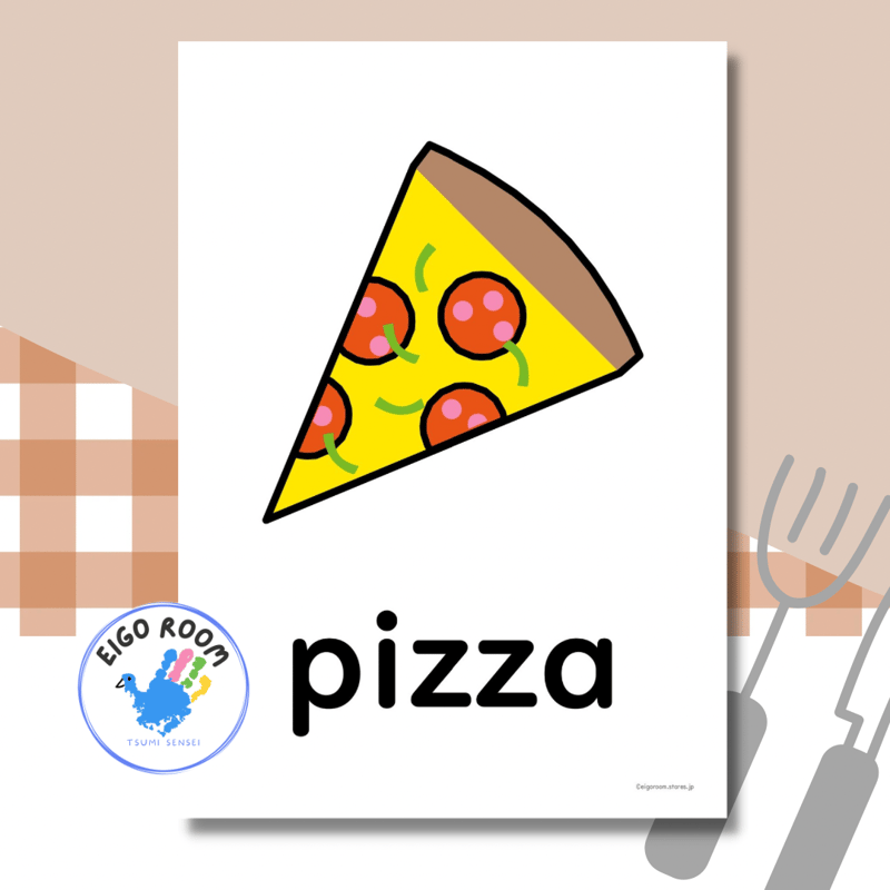 絵カード〈『Let's try!1』完全対応◎ Foods and Drinks Flash