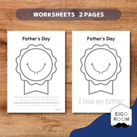 ワークシートセット〈Father's Day Worksheets 父の日ワークシートセット〉 ４セット