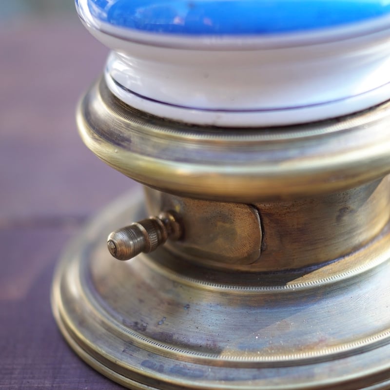 ポーランド製、とても希少な 陶器と真鍮の花柄のコーヒーミル | 4BEANS