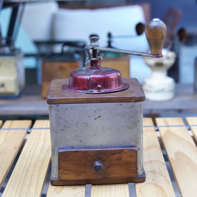 コーヒーミル　フランス　アンティーク フランス製、GRULET社 金属製のコーヒーミル | 4BEANS COFFEE ROASTERS